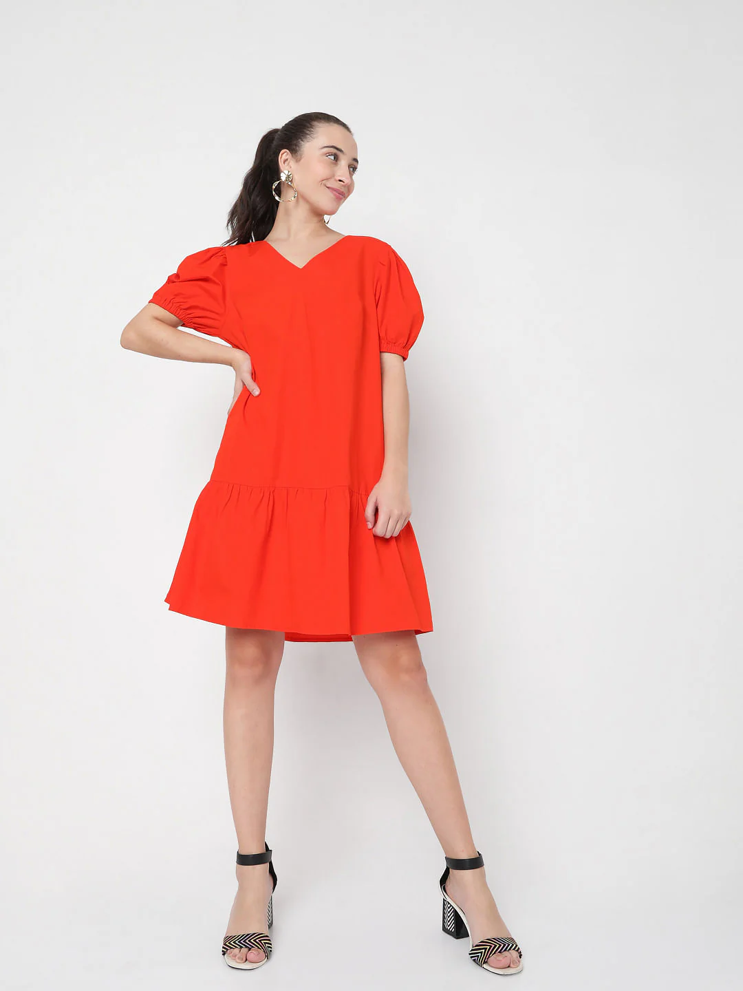 Red Shift Dress