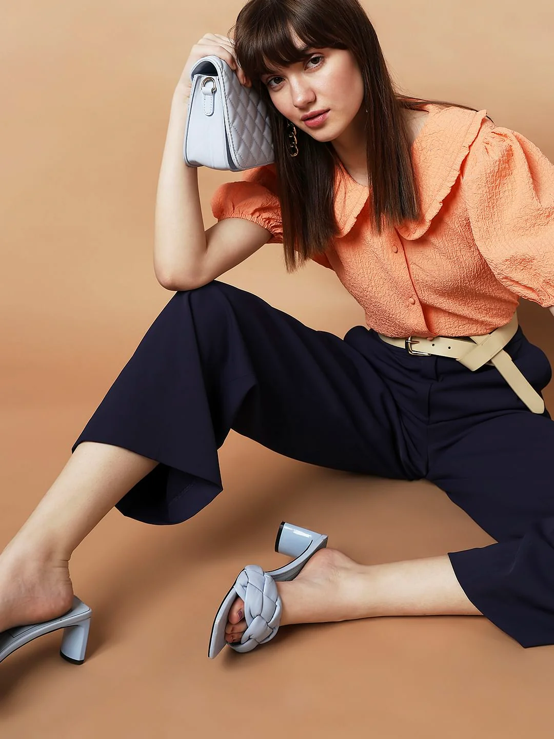 Orange Textured Top