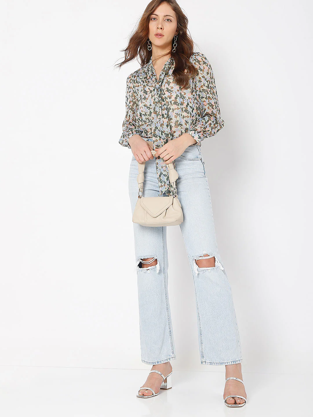 Green Floral Print Shirt