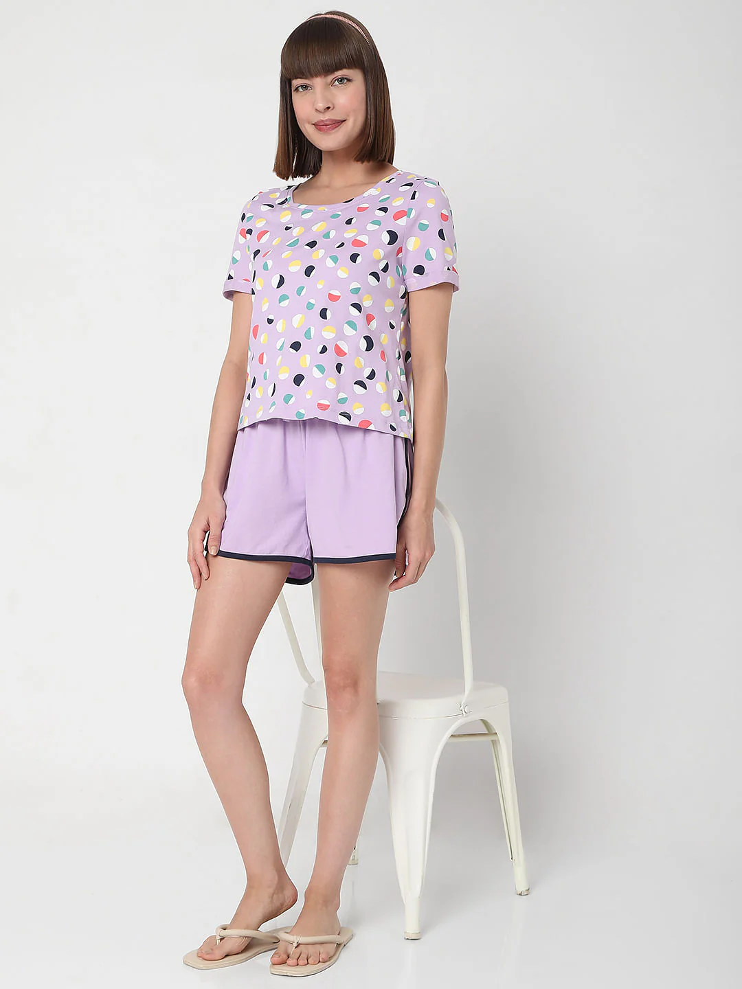Purple T-Shirt & Shorts Set