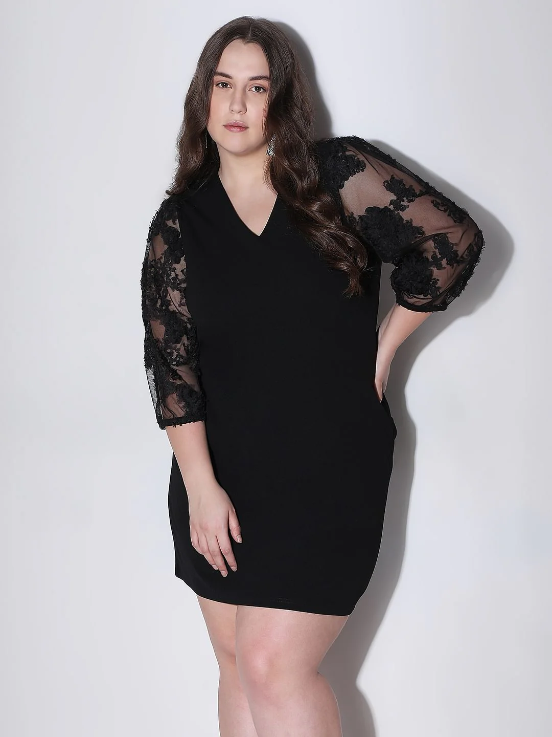 Curve Black Short Dress