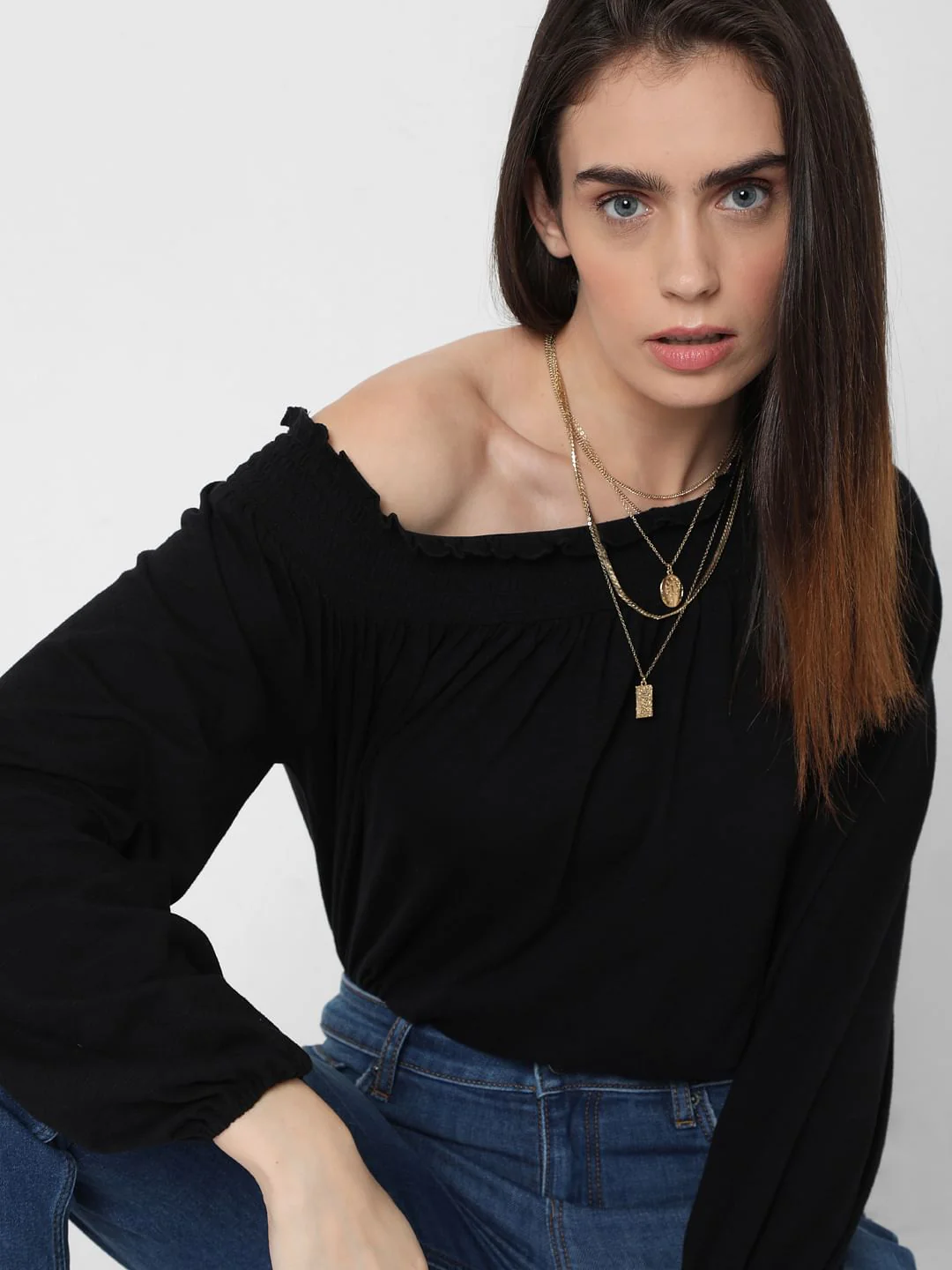 Black Off Shoulder Top