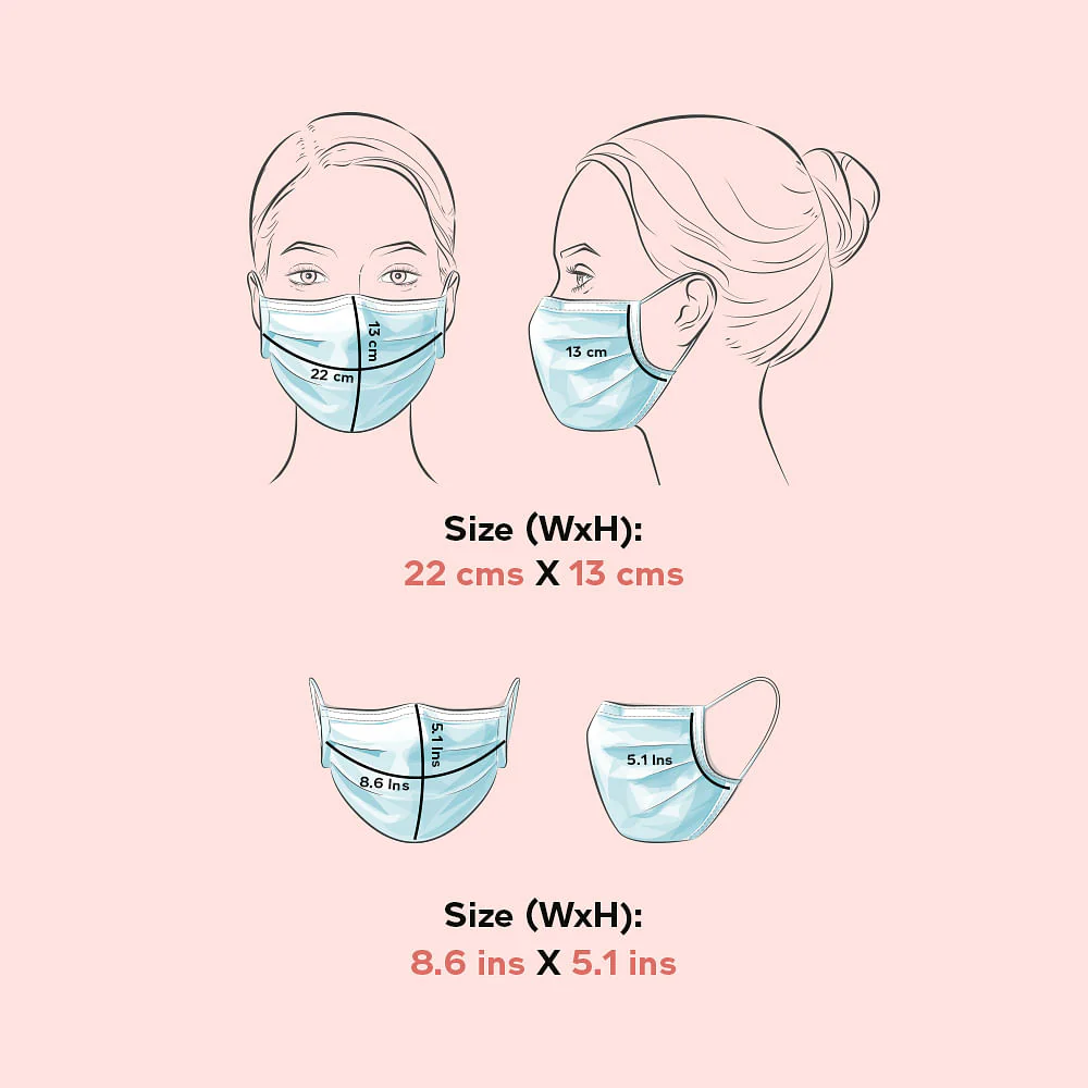 Pack Of 2 Quote Print Knit 3Ply Anti-Bacterial Mask - Image 5
