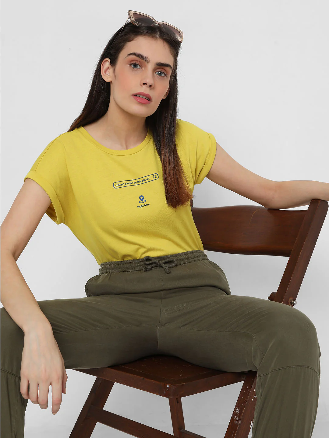 Yellow Slogan Print T-Shirt