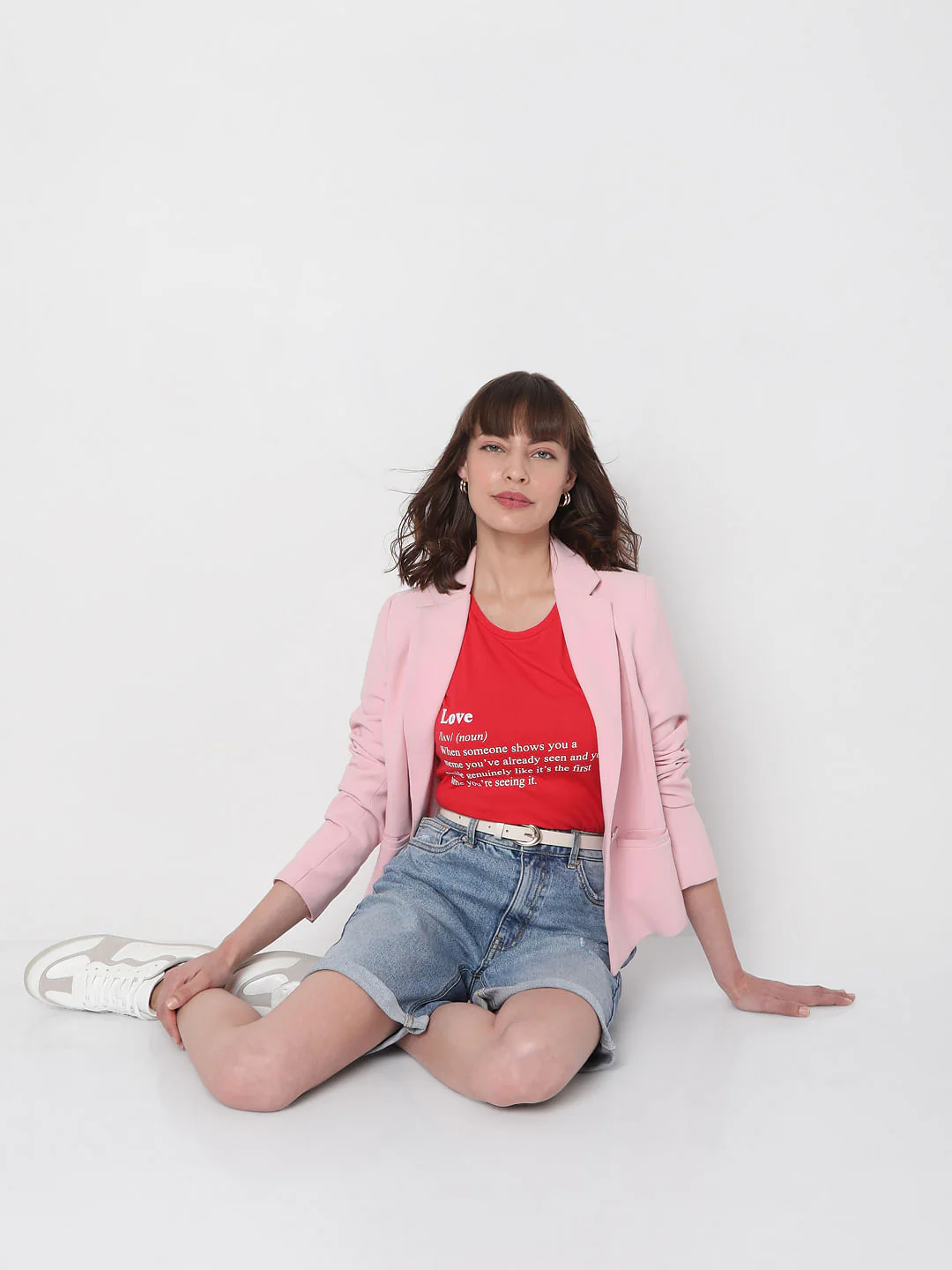 Red Text Print T-Shirt
