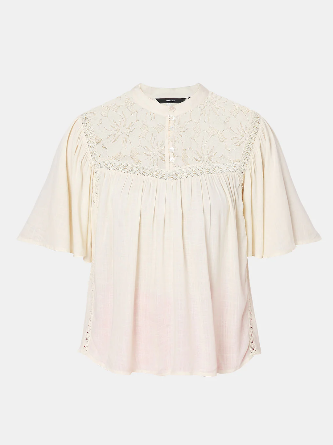 Off-White Lace Loose Fit Top - Image 7