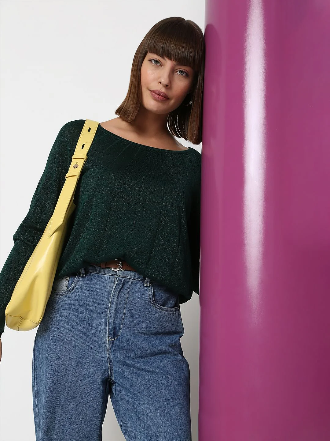 Dark Green Knit Top
