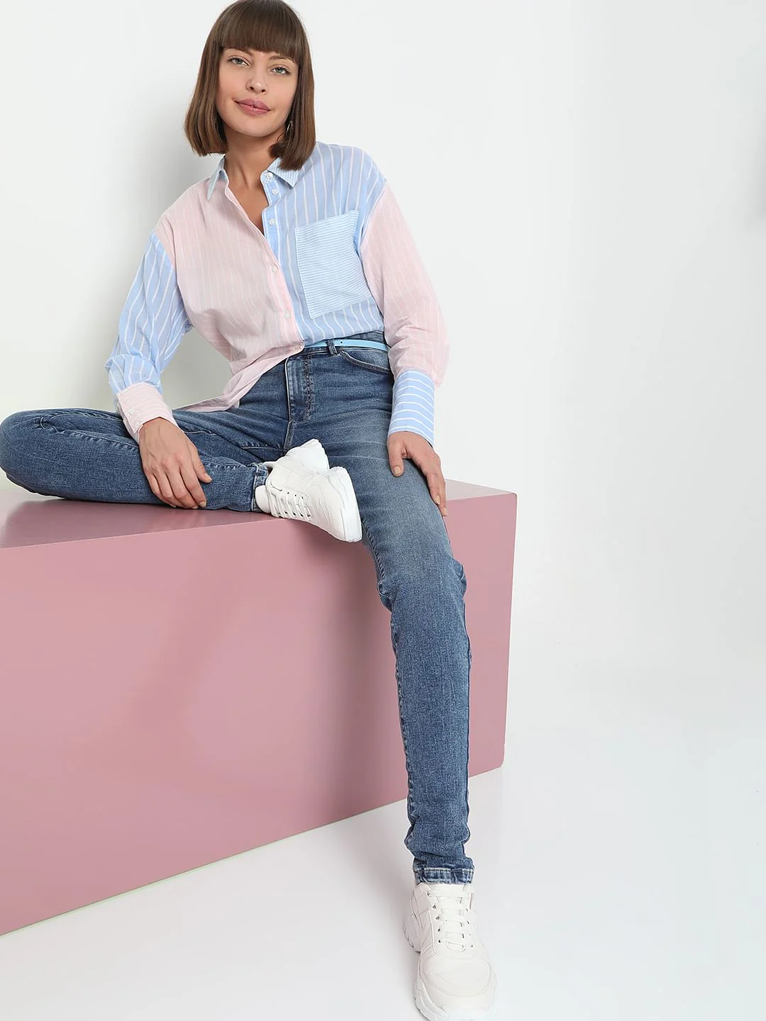 Blue High Waist Wendy Skinny Jeans