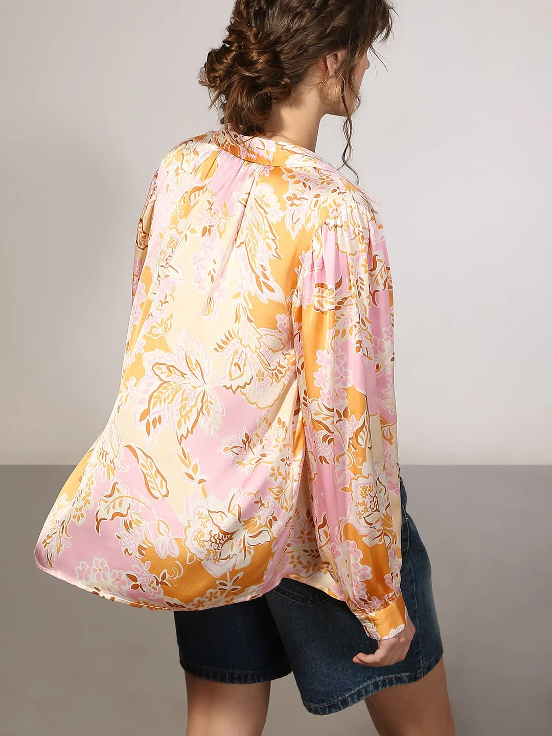 Pink Floral Print Shirt