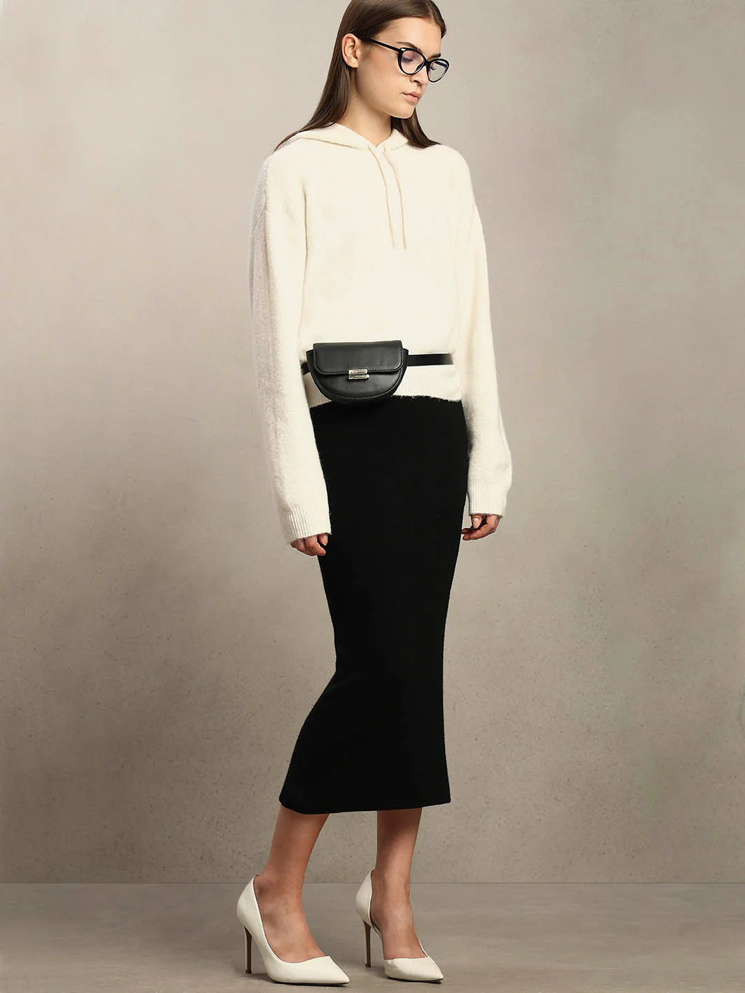 Knitted Bodycon Midi Skirt