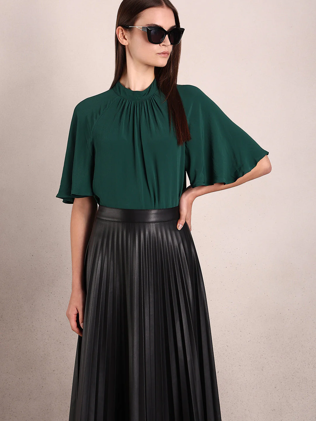 Green Short Sleeves Top